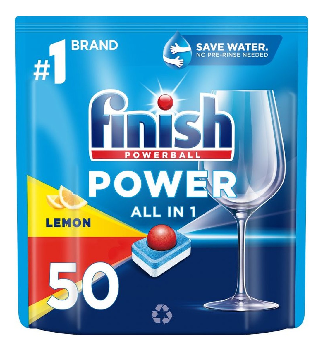 Power all in 1 tabletki do zmywarki lemon 50szt