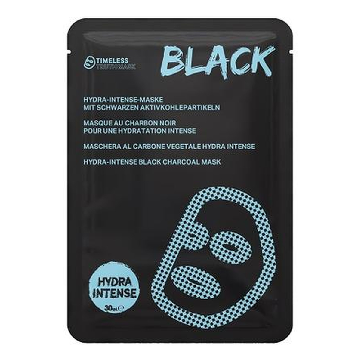 Timeless Truth Mask Hydra-Intense Black Charcoal intensywnie nawilżająca maseczka w płachcie węglowa 30ml