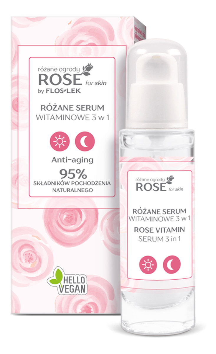 Różane Serum witaminowe 3w1 na dzień i noc