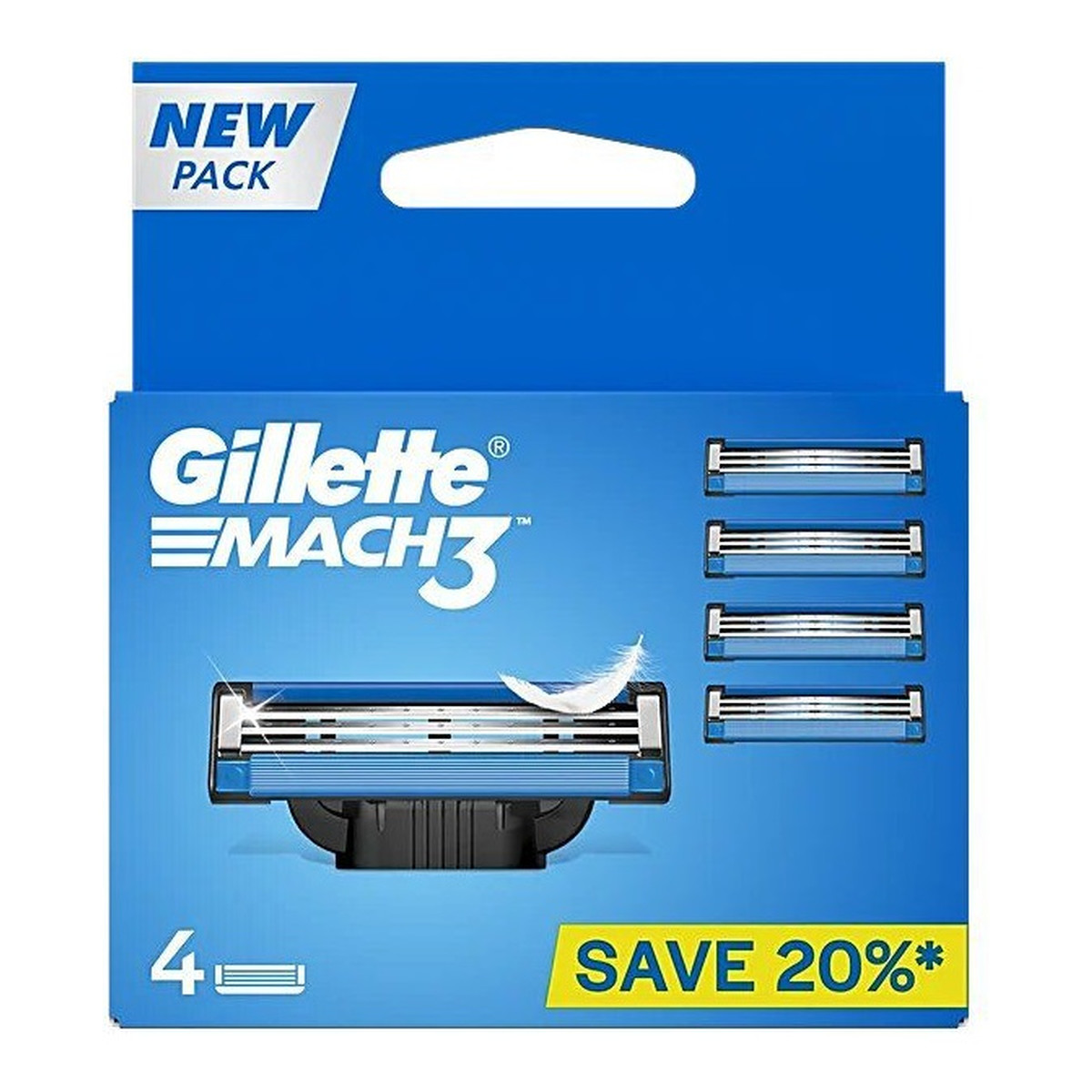 Gillette Mach3 wymienne ostrza do maszynki do golenia 4szt