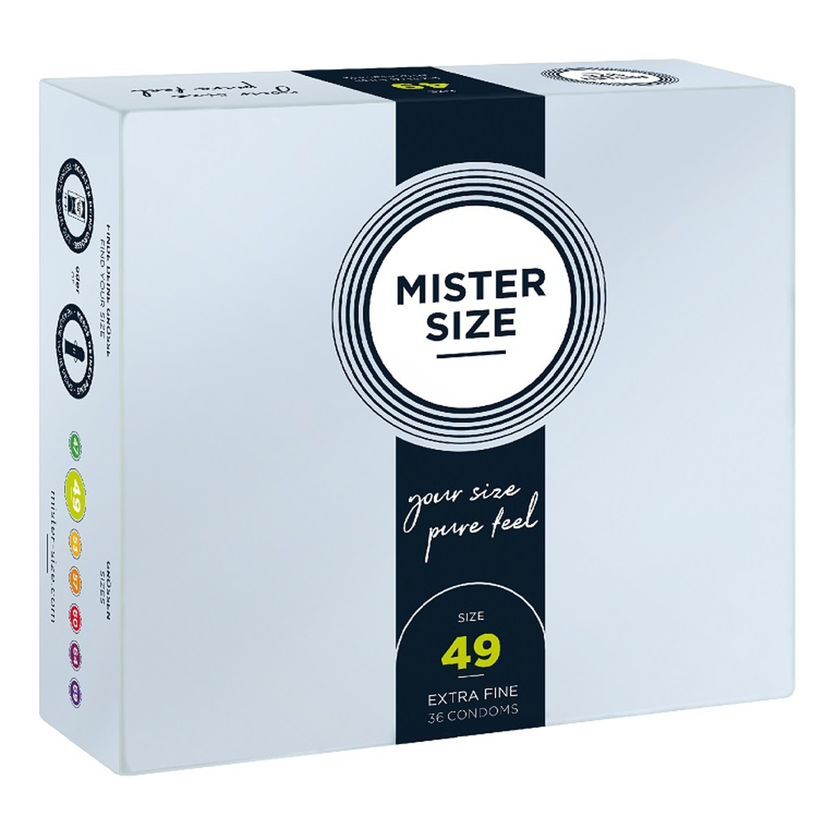 Mister Size Condoms prezerwatywy dopasowane do rozmiaru 49mm 36szt.