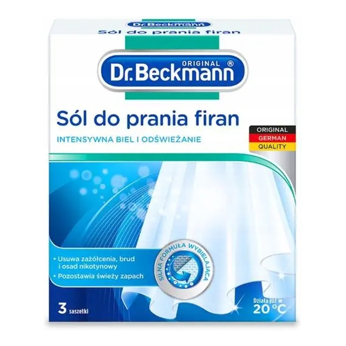 Dr. Beckmann Sól do prania firan w saszetkach 3szt.
