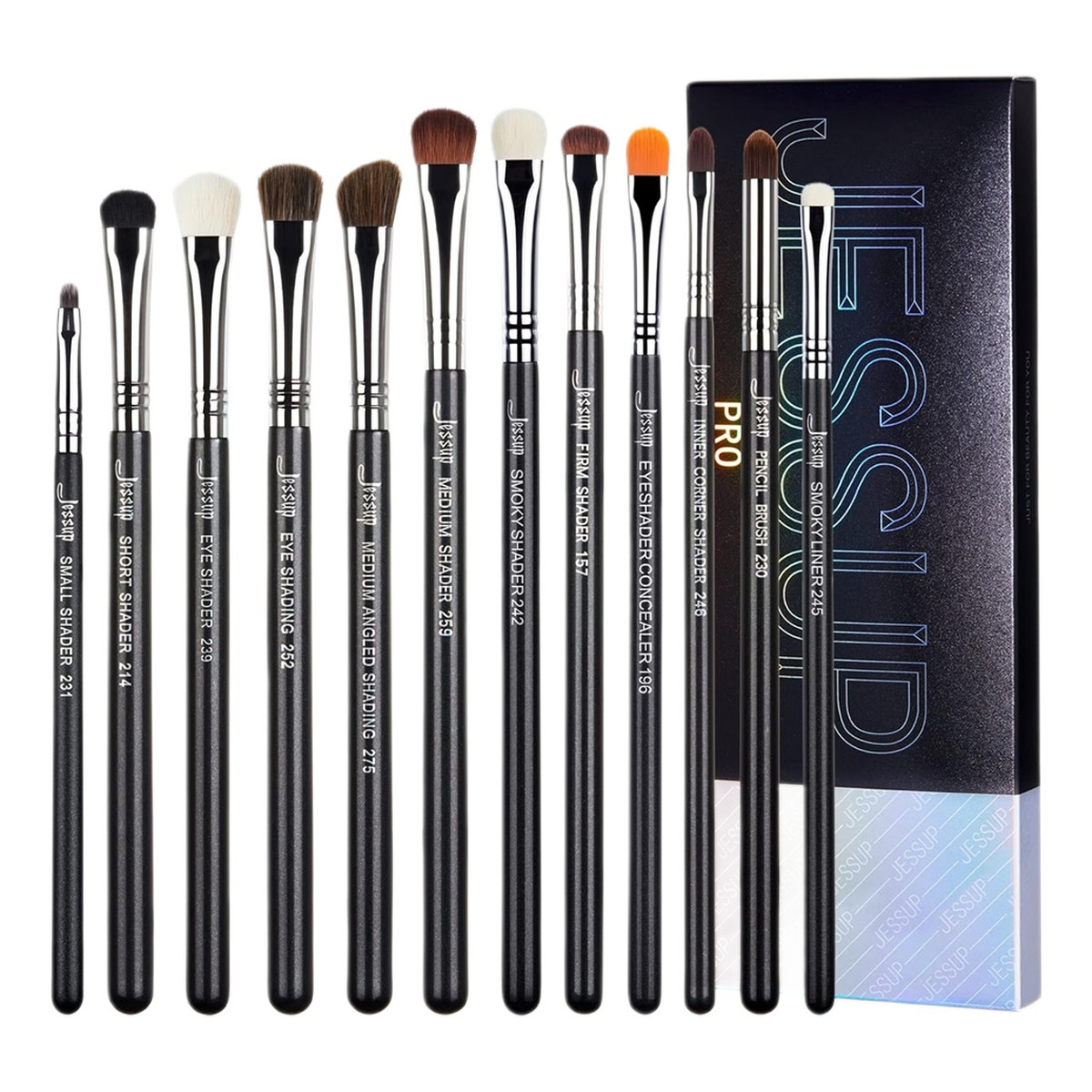 JESSUP Pro Eyeshadow Brushes Zestaw pędzli do makijażu oczu t339 12szt.