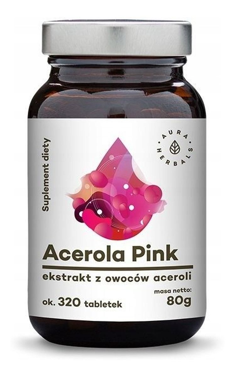 Suplement diety ekstrakt z owoców Acerola Pink 320 tabletek