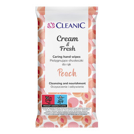 pielęgnujące chusteczki do rąk cream & fresh-peach 1op-15szt