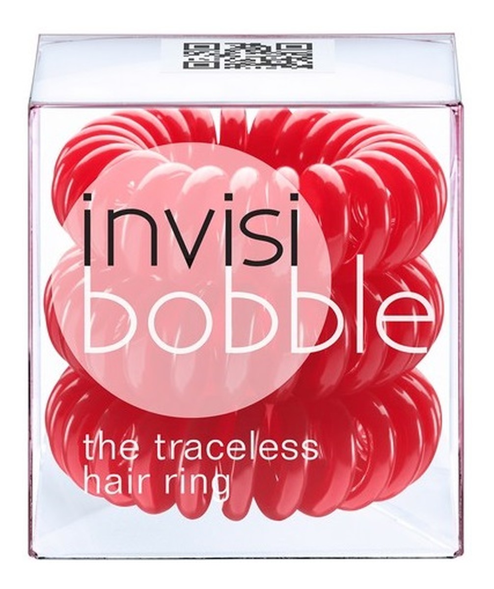 Traceless hair ring gumki do włosów raspberry red 3szt