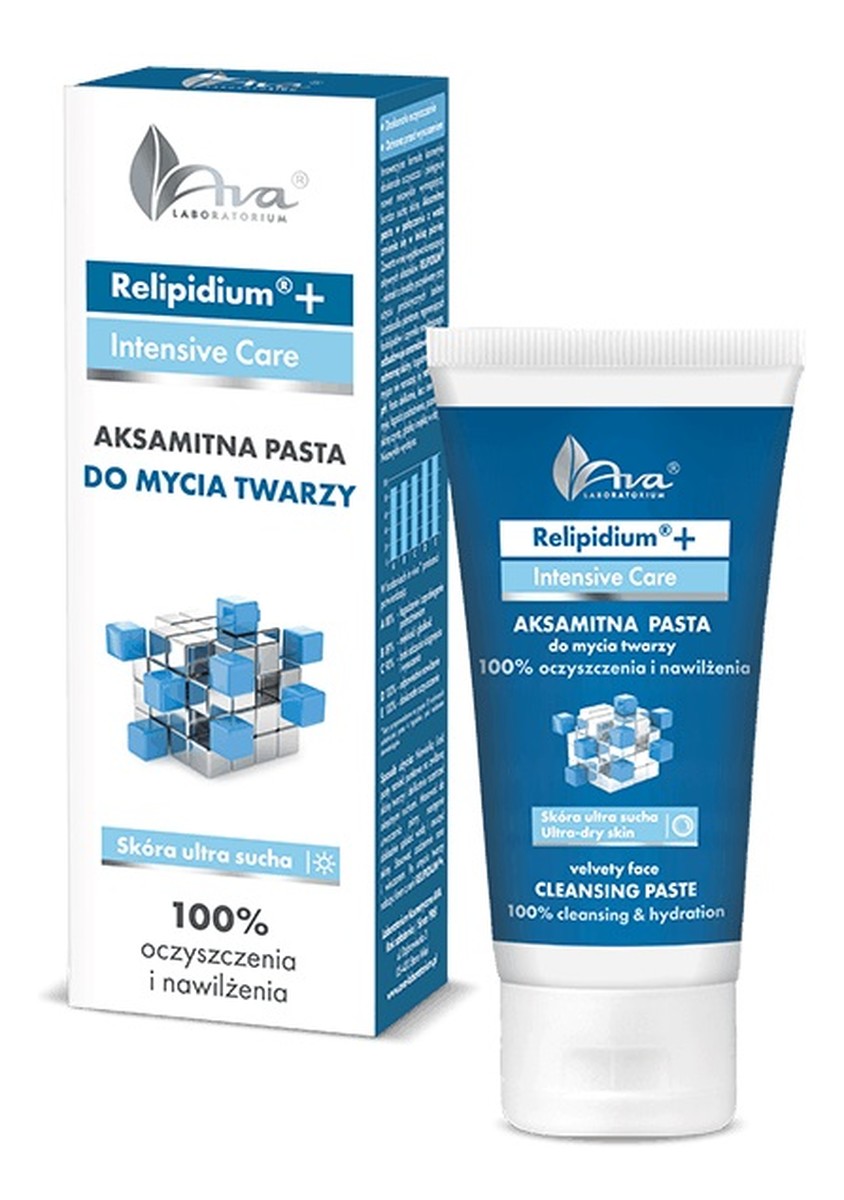 Relipidium+ aksamitna pasta do mycia twarzy