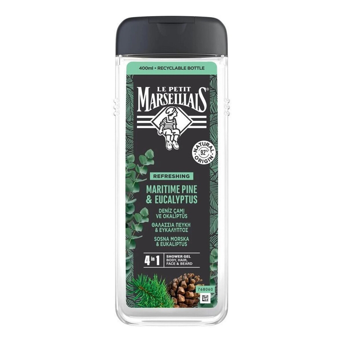 Le Petit Marseillais Żel pod prysznic 4w1 sosna morska eukaliptus 400ml