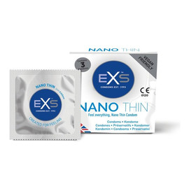 Nano thin ultra cienkie prezerwatywy 3szt.