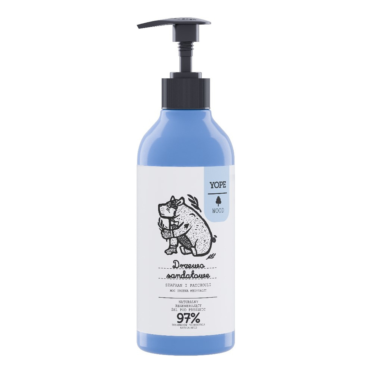 Yope Wood Żel pod prysznic drzewo sandałowe, szafran, patchouli 400ml