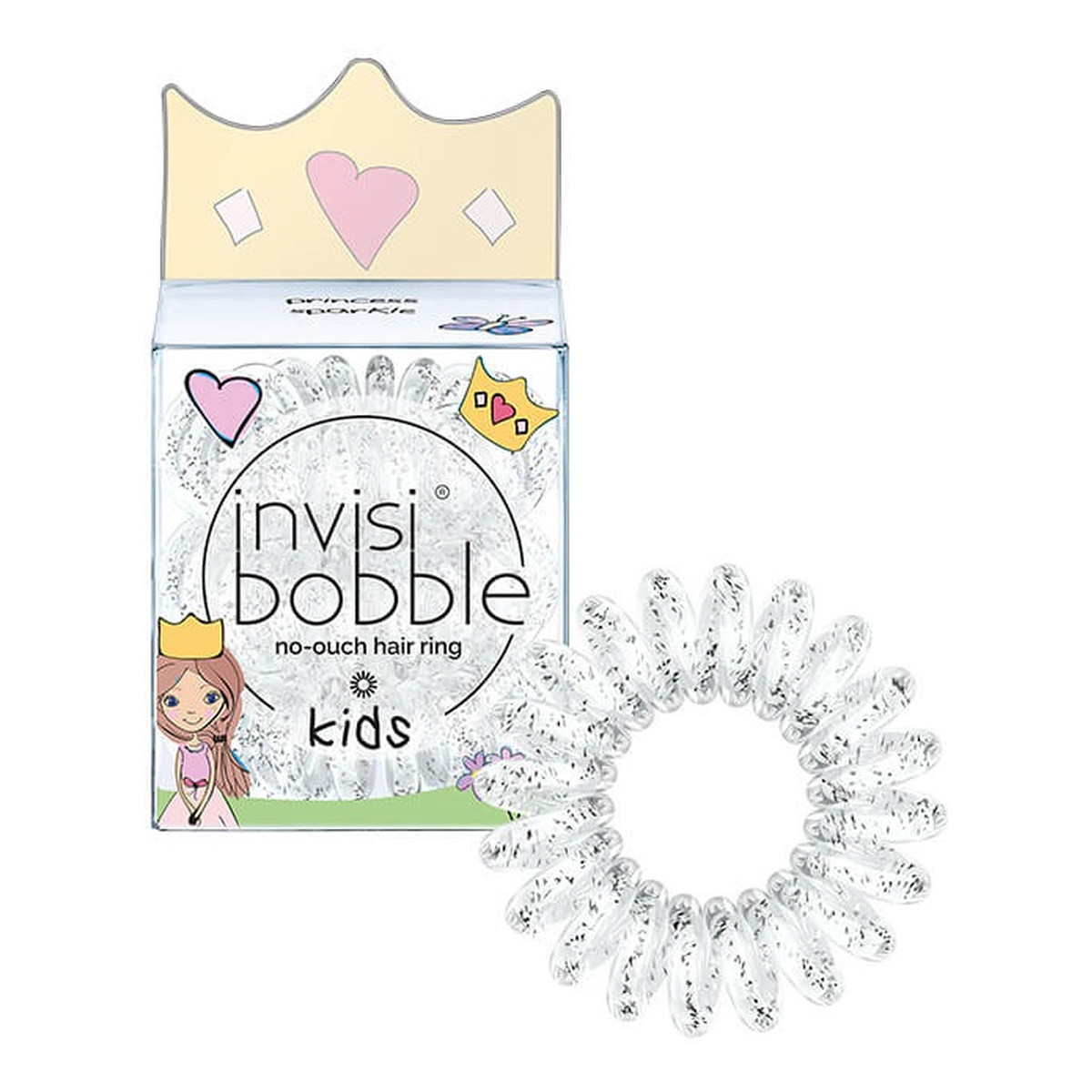 Invisibobble Kids przezroczyste gumki do włosów princess sparkle 3szt.