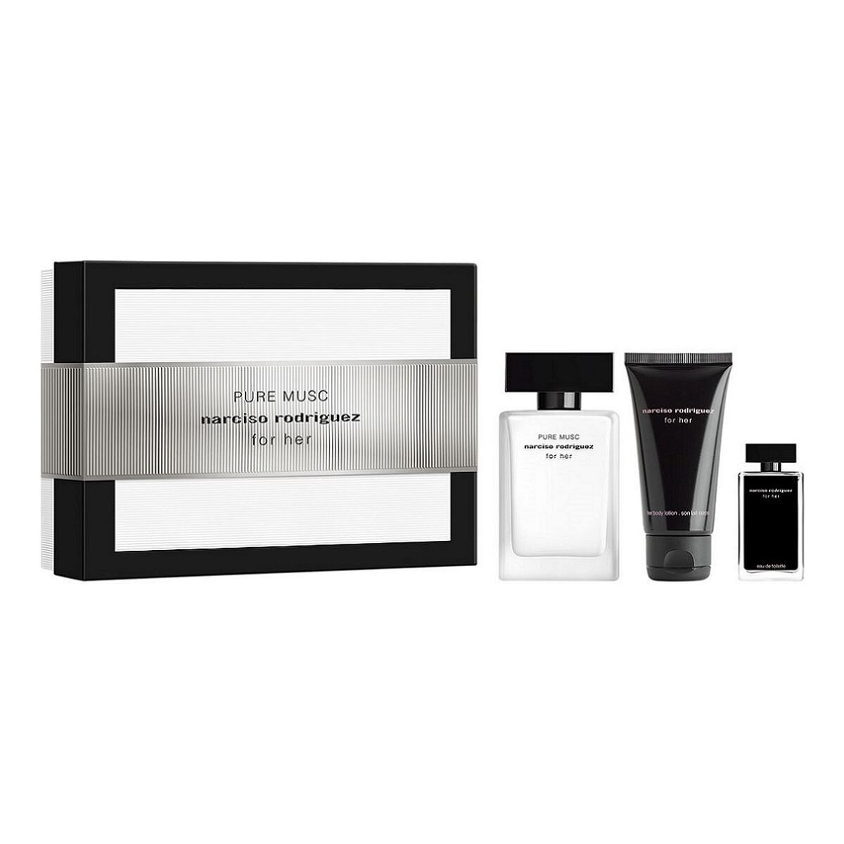Narciso Rodriguez Pure Musc For Her Zestaw woda perfumowana spray 50ml + for her woda toaletowa spray 7.5ml + balsam do ciała 50ml