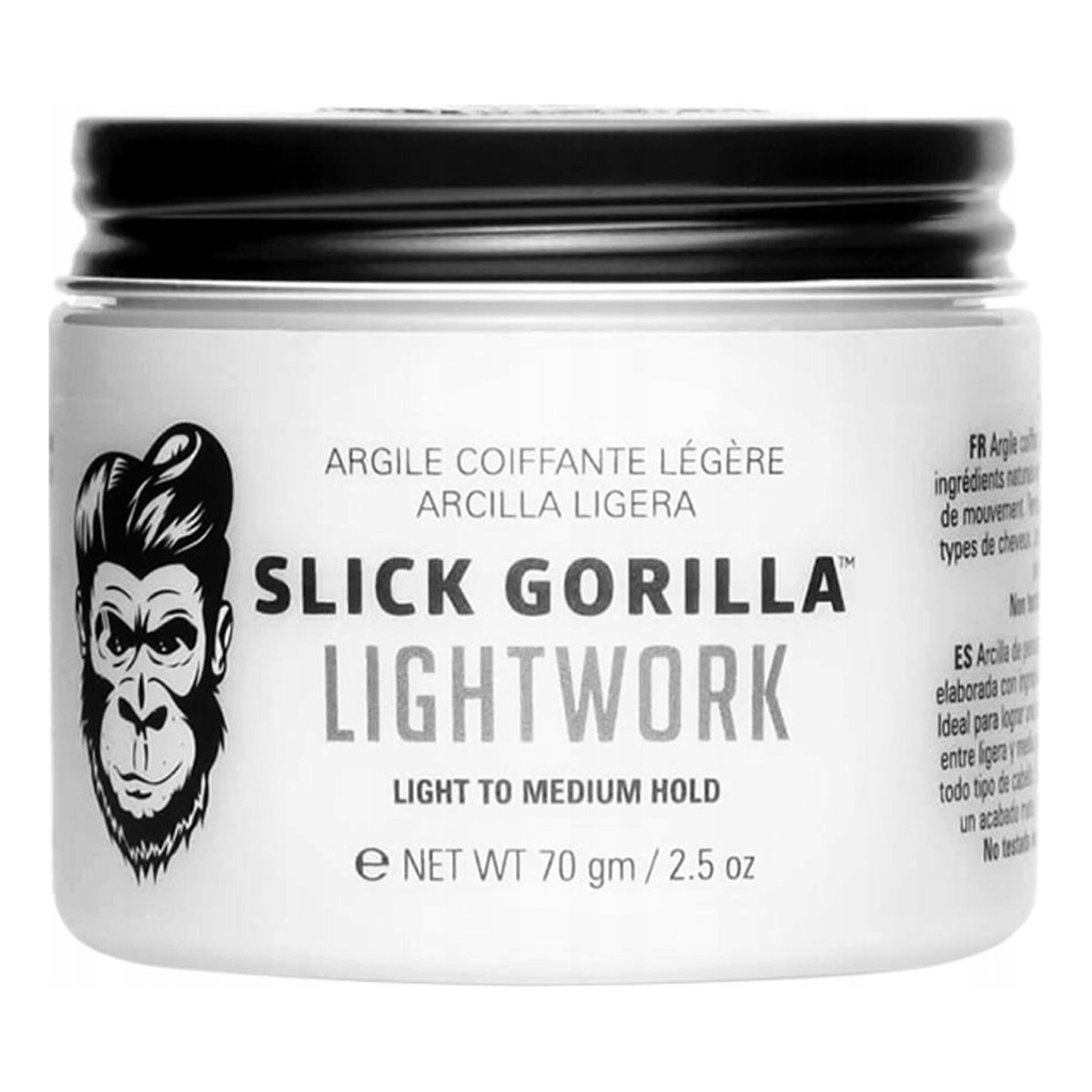 Slick Gorilla Lightwork matowa glinka do włosów 70g