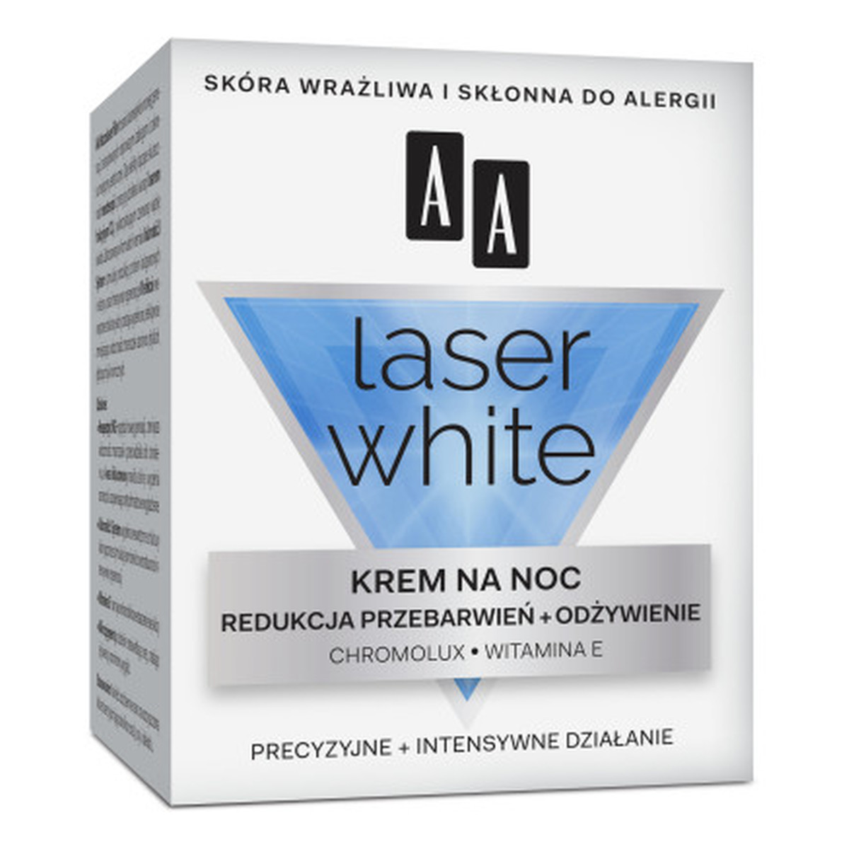 AA Laser White Krem Do Twarzy Redukcja Przebarwień + Odżywienie Na Noc 50ml