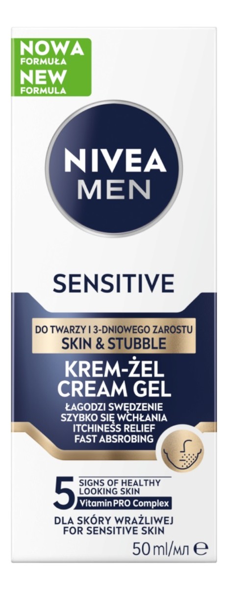 Krem-żel do twarzy i 3-dniowego zarostu