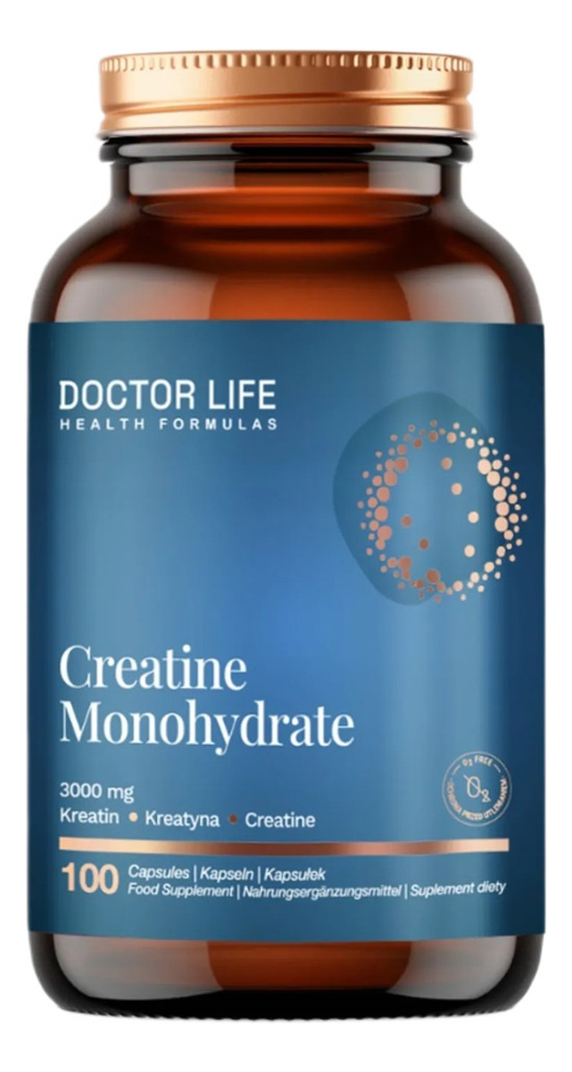 Creatine Monohydrate 3000mg suplement diety 100 Kapsułek