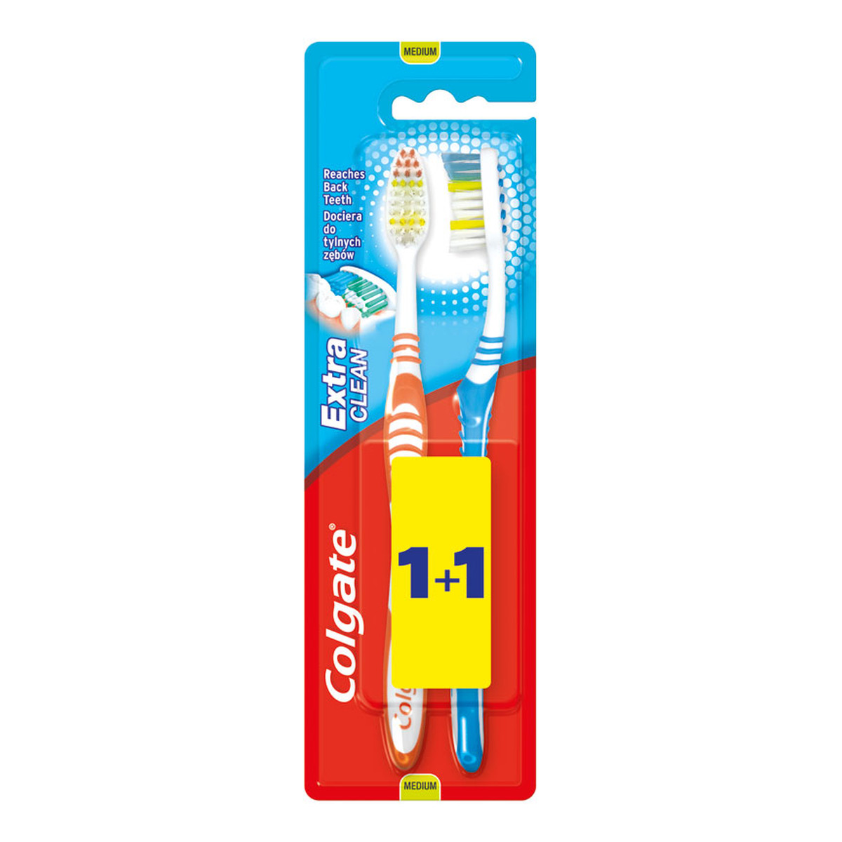 Colgate DUO Extra Clean szczoteczka do zębów średnia 2szt