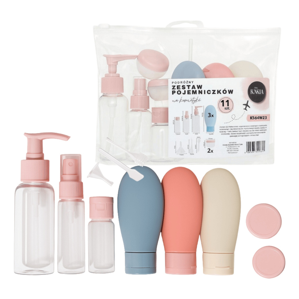 Ecarla Zestaw pojemniczków podróżnych na kosmetyki 10szt