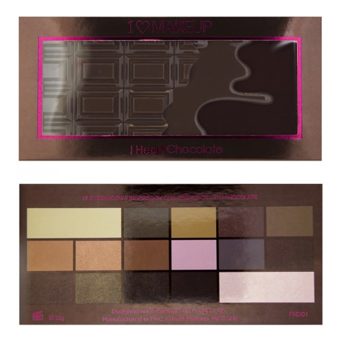 Makeup Revolution I Love Make Up Paleta Cieni I Heart Chocolate