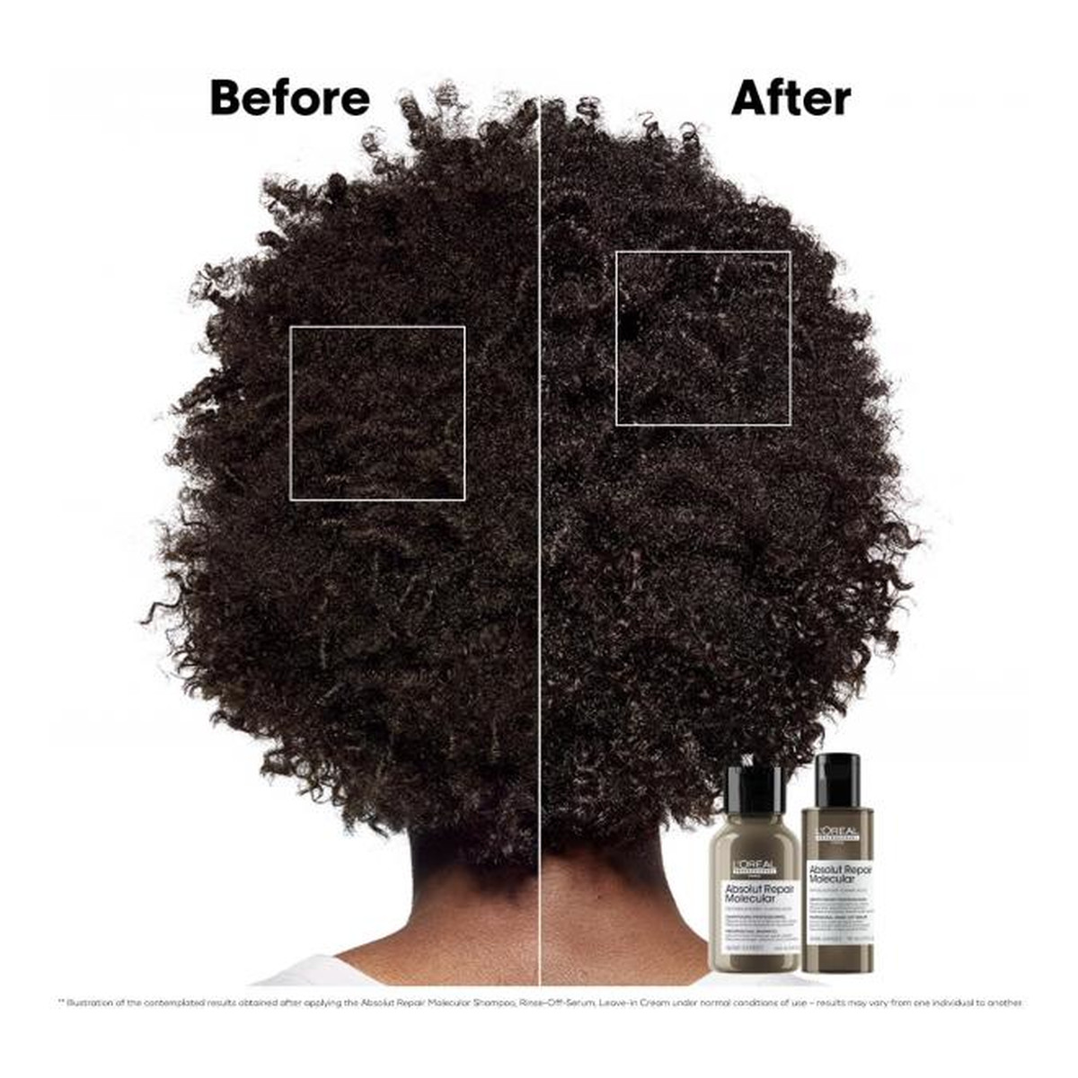L'Oreal Paris Serie Expert Absolut Repair Molecular zestaw szampon do włosów 100ml + serum do włosów 75ml