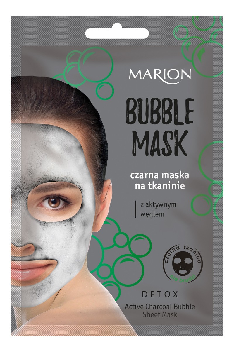 Bubble Mask Czarna Bąbelkująca Maska Na Tkaninie Z Aktywnym Węglem