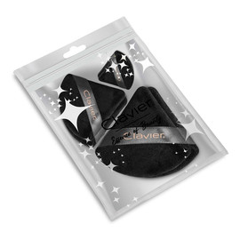 Puszek trójkątny do pudru czarny-6szt./mix