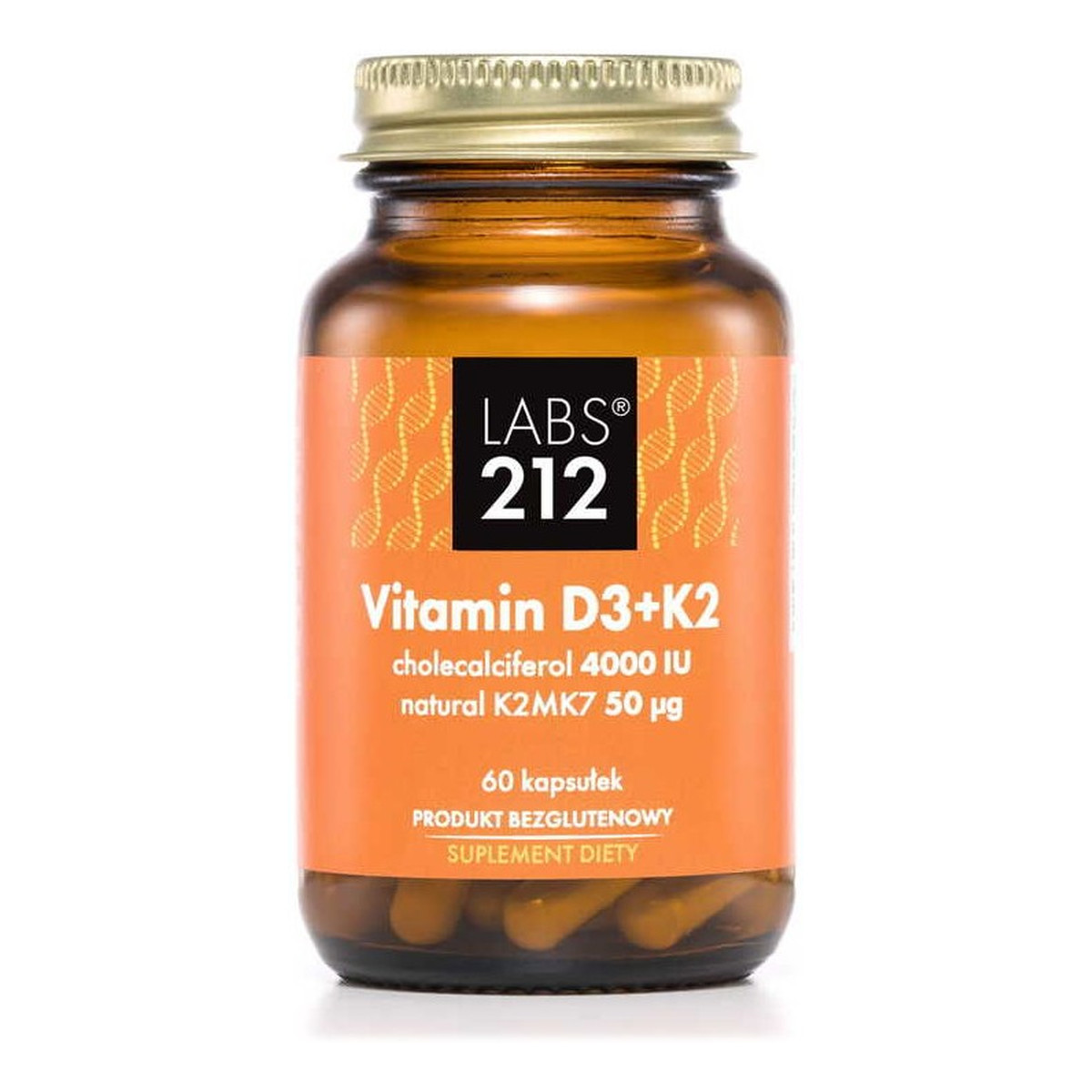Labs212 Vitamin D3+K2 suplement diety 60 kapsułek