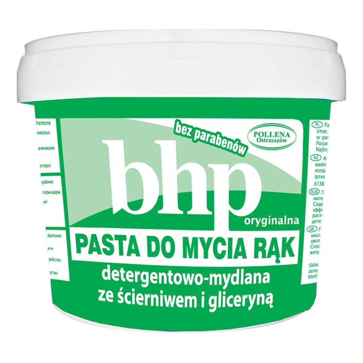 BHP Pasta do mycia rąk detergentowa-mydlana ze ścierniwem i gliceryną 500ml