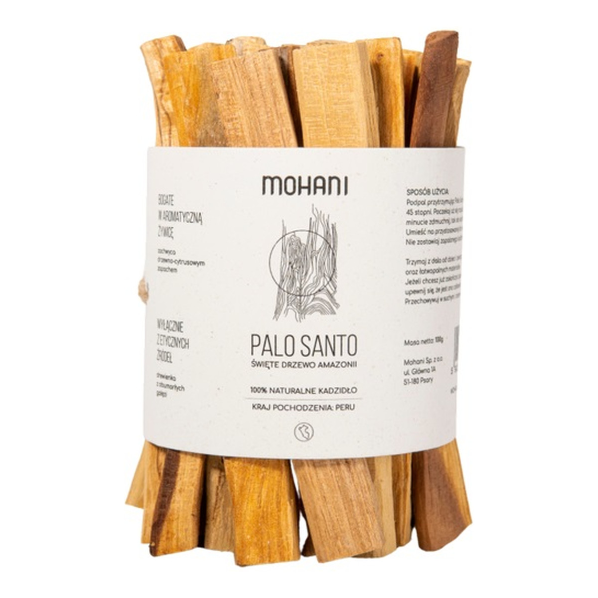Mohani Palo Santo naturalne kadzidło 100g
