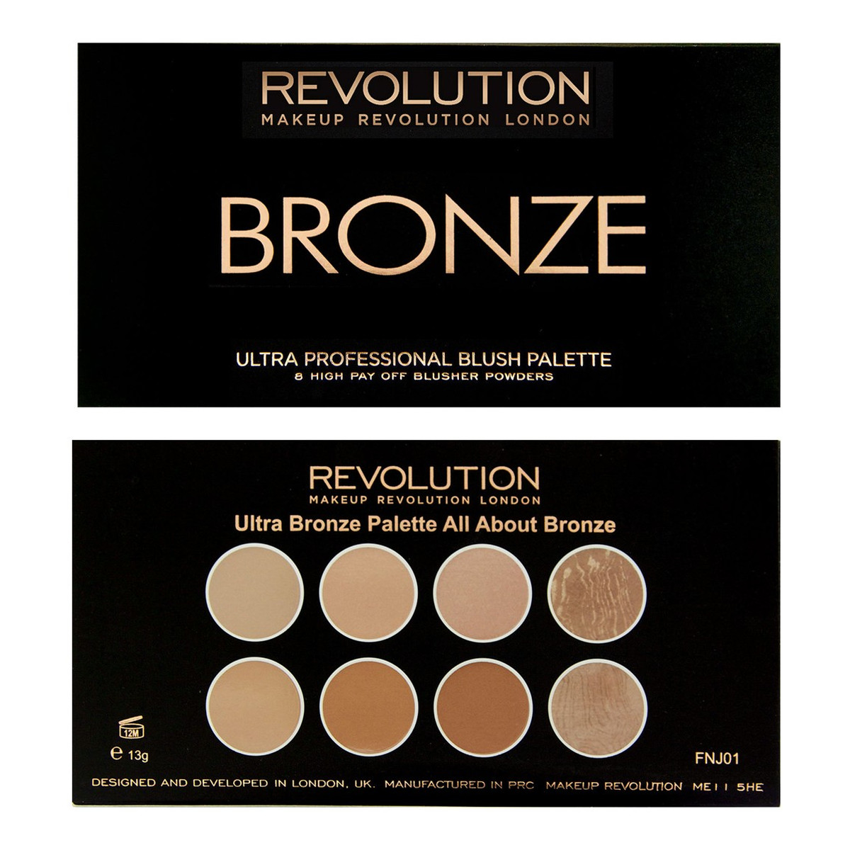 Makeup Revolution Ultra Blush and Contour Palette All About Bronze Paleta Brązerów 13g