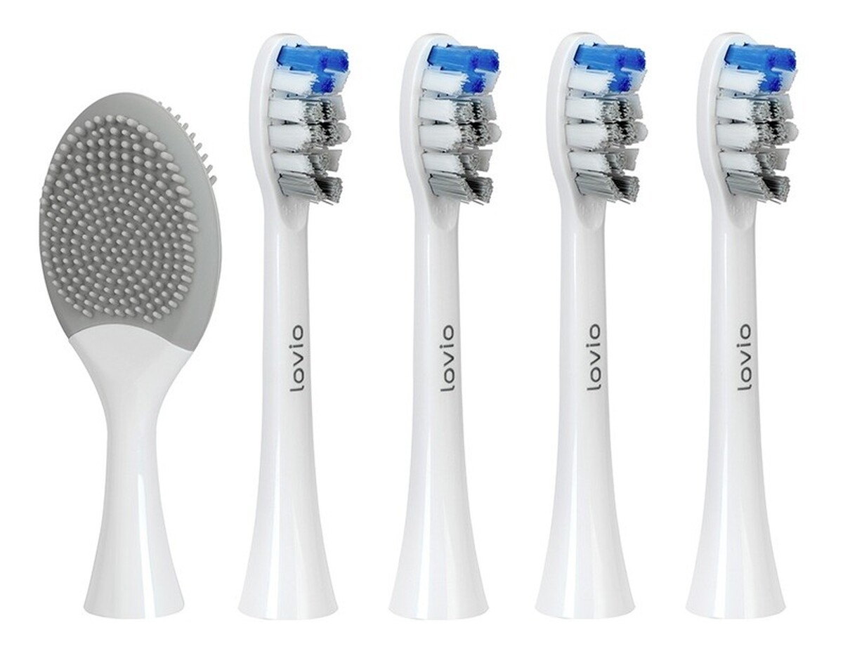 końcówki do szczoteczki sonicznej średnia twardość białe lvtb124wk-hm 5szt