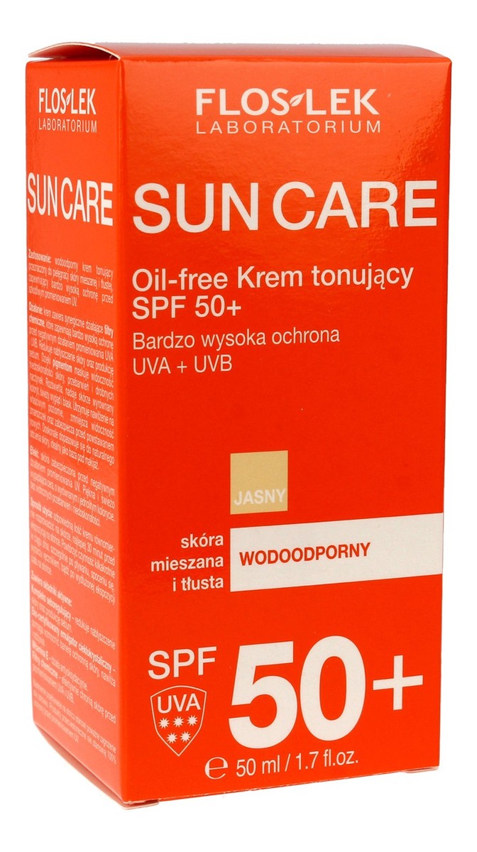 Ochronny krem tonujący oil-free SPF50 cera mieszana i tłusta