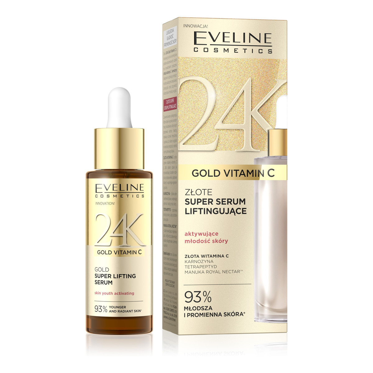 Eveline 24K Gold Vitamin C Złote super serum liftingujące 30ml