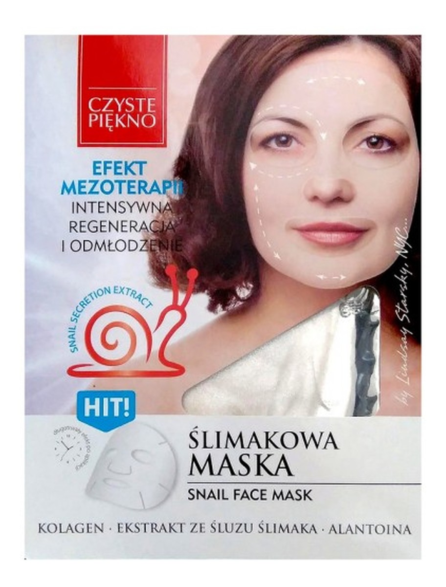 Ślimakowa Maska w płachcie do twarzy