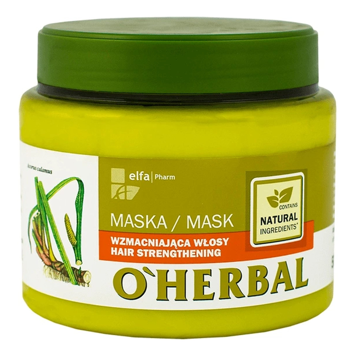 O'Herbal ELFA PHARM maska do włosów z ekstraktem z Korzenia Tataraku Wzmacniająca i wygładzająca maska do włosów 500ml