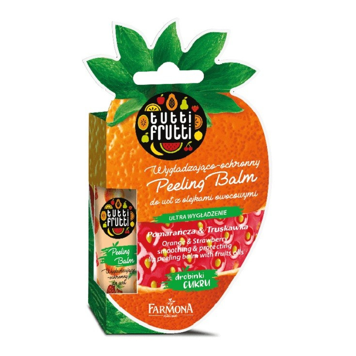 Farmona Tutti Frutti Balsam peelingujący do ust Pomarańcza & Truskawka 10g