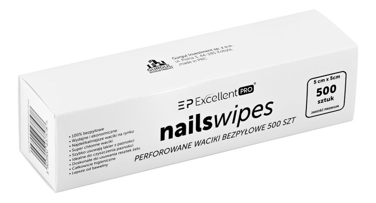 Waciki bezpyłowe perforowane 500szt