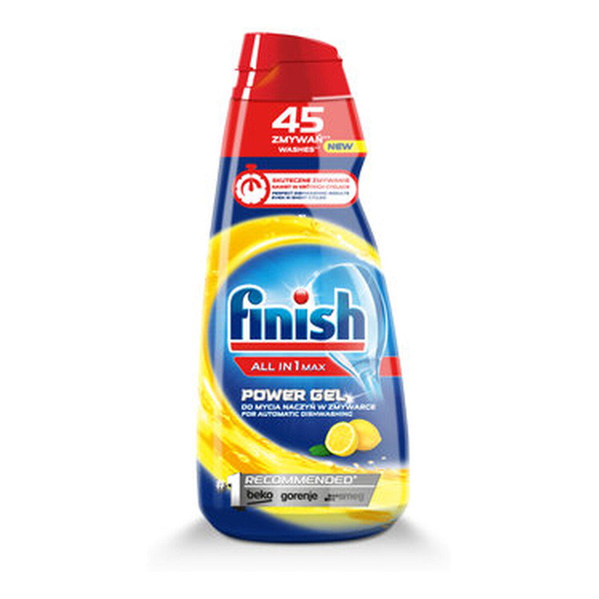 Finish Power Gel All In 1 Max żel do mycia naczyń w zmywarkach Lemon 900ml