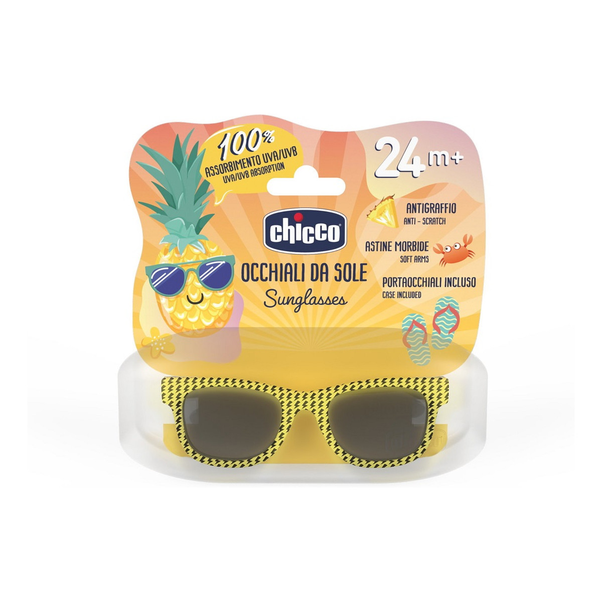 Chicco Okulary przeciwsłoneczne z filtrem uv dla dzieci 24m+ żółte