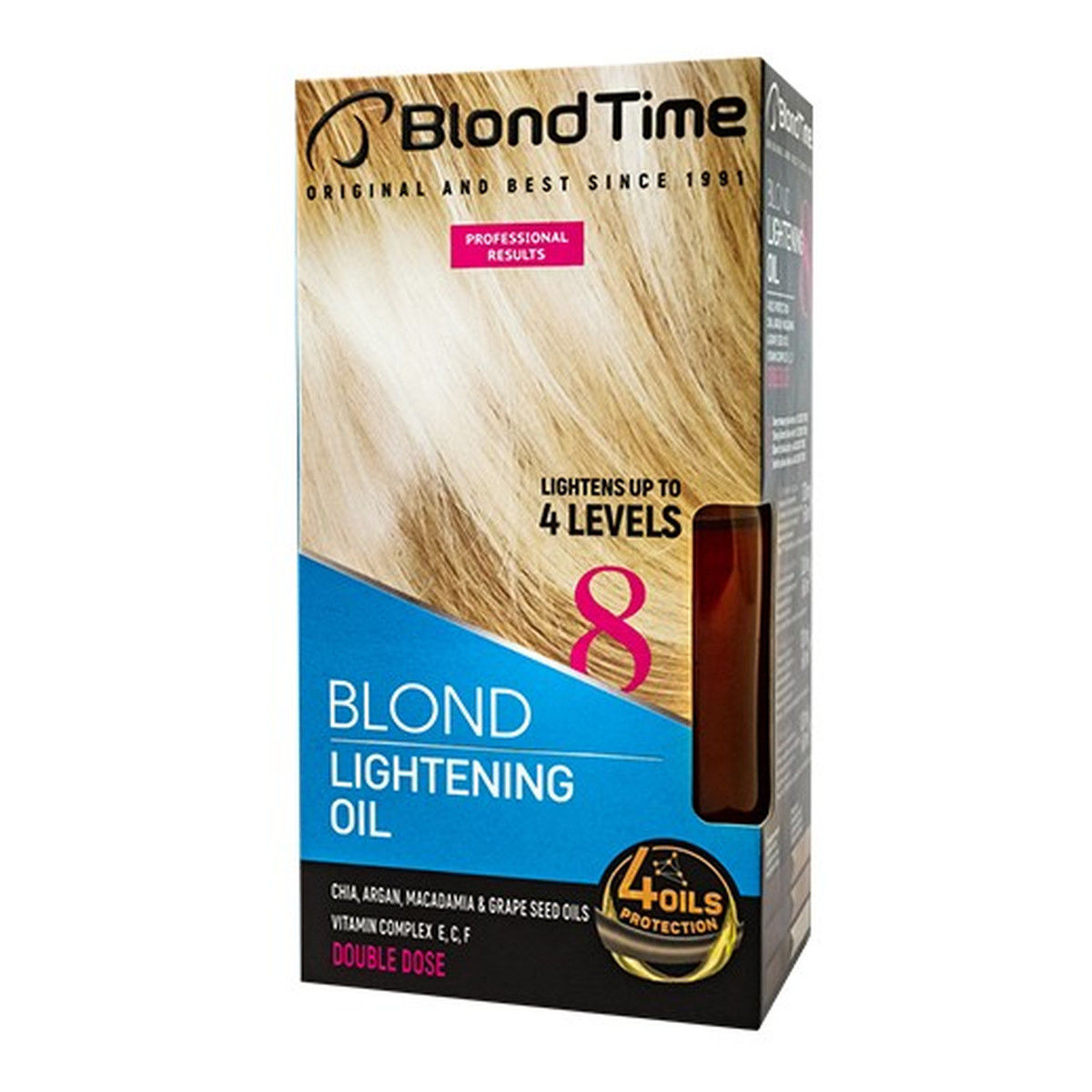 Blond Time 8 Olejek rozjaśniający do włosów (do 4 Tonów) Z Witaminą E, C I F 180ml