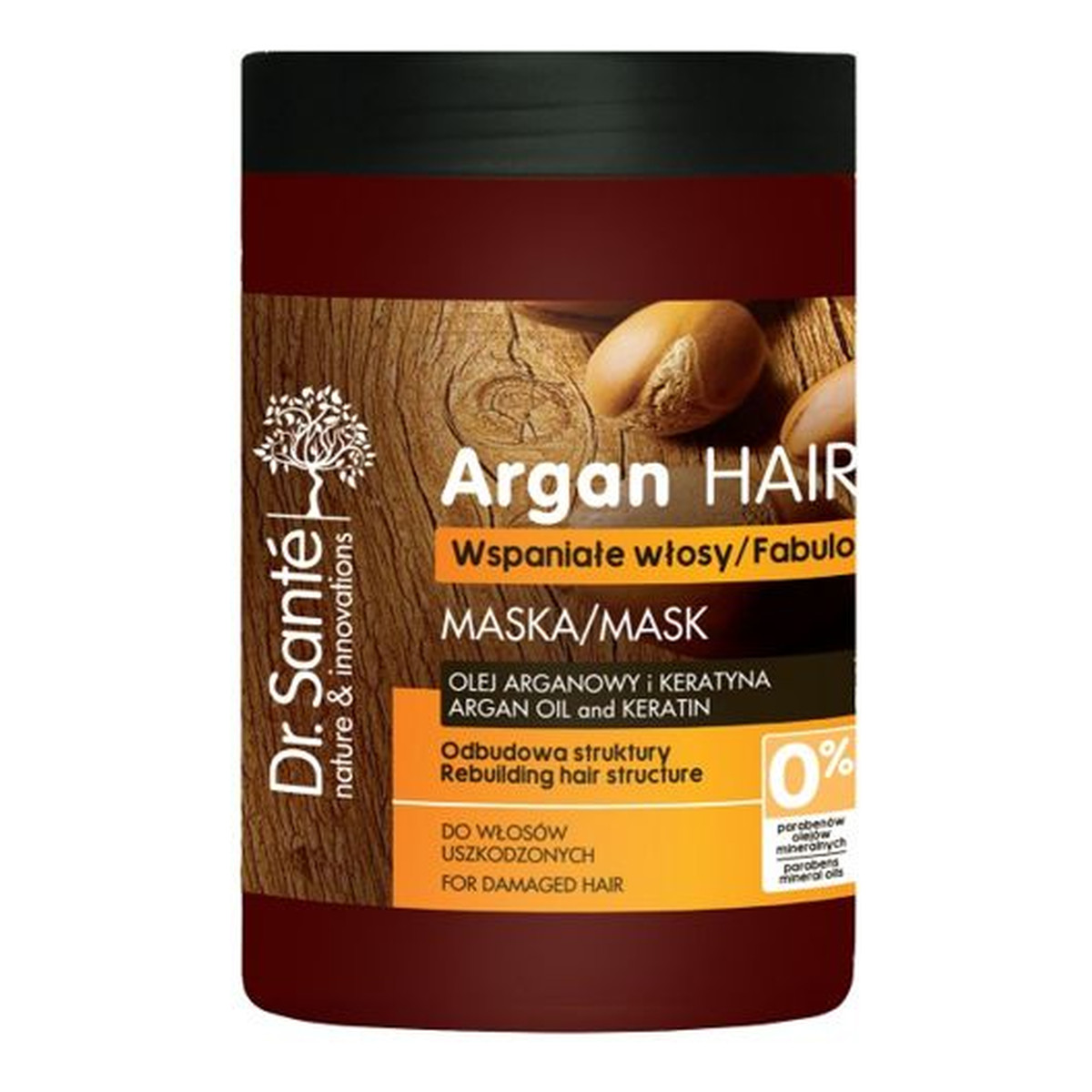 Dr. Sante Argan Hair Regenerująca Maska Do Włosów z Olejem Arganowym i Keratyną 1000ml