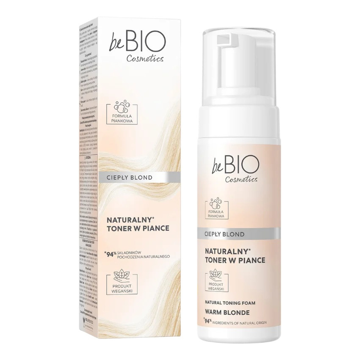 Be Bio Ewa Chodakowska Naturalny Toner w piance Ciepły Blond 120ml