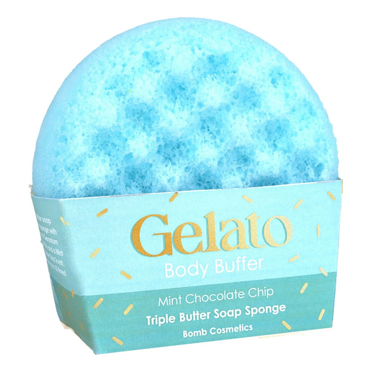 Bomb Cosmetics Gelato body buffer gąbka do mycia ciała mint chocolate chip 200g