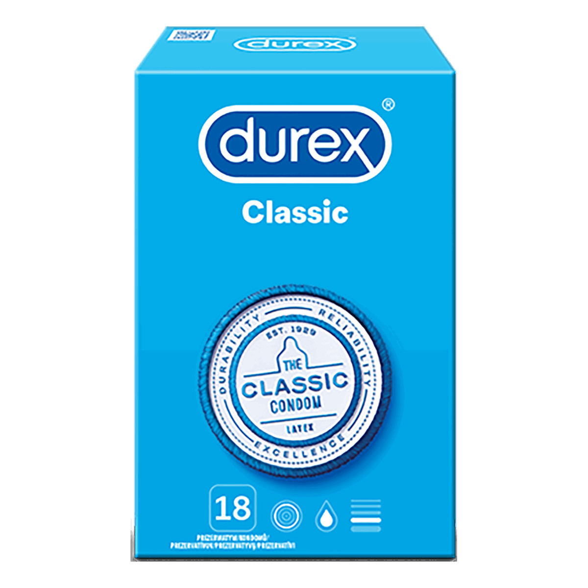 Durex Prezerwatywy classic klasyczne 18 szt