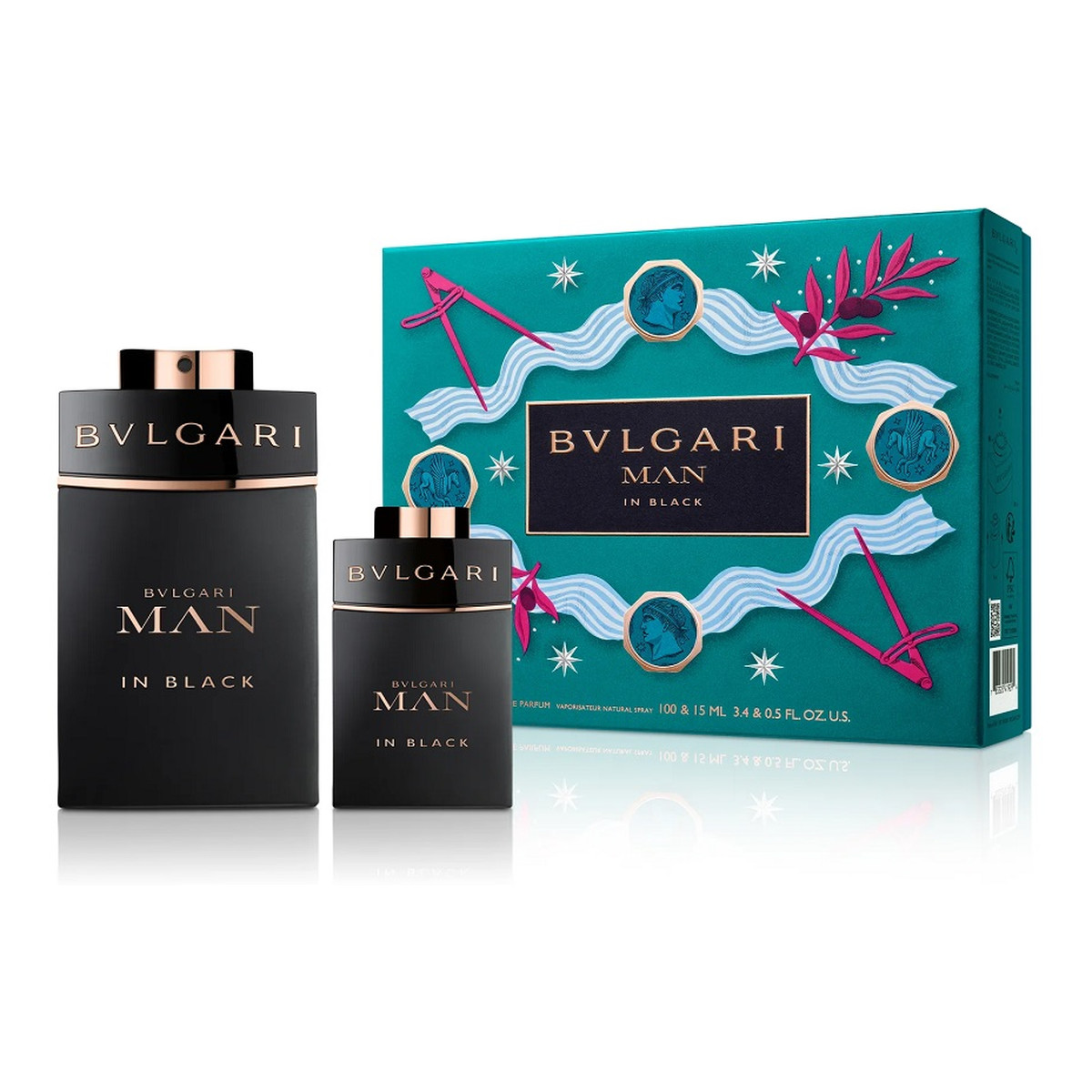 Bvlgari Man In Black Zestaw woda perfumowana spray 100ml + woda perfumowana spray 15ml