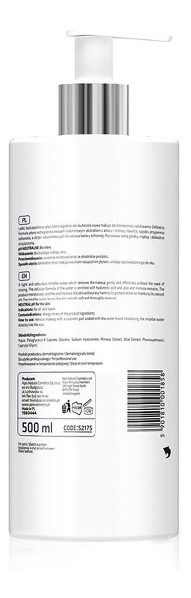 Cleansing micellar water oczyszczający płyn micelarny do demakijażu twarzy i oczu