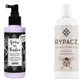 Grow Us Tender Ziołowa wcierka rozgrzewająca 150ml + Sahara Rypacz Szampon Chelatujący 250ml