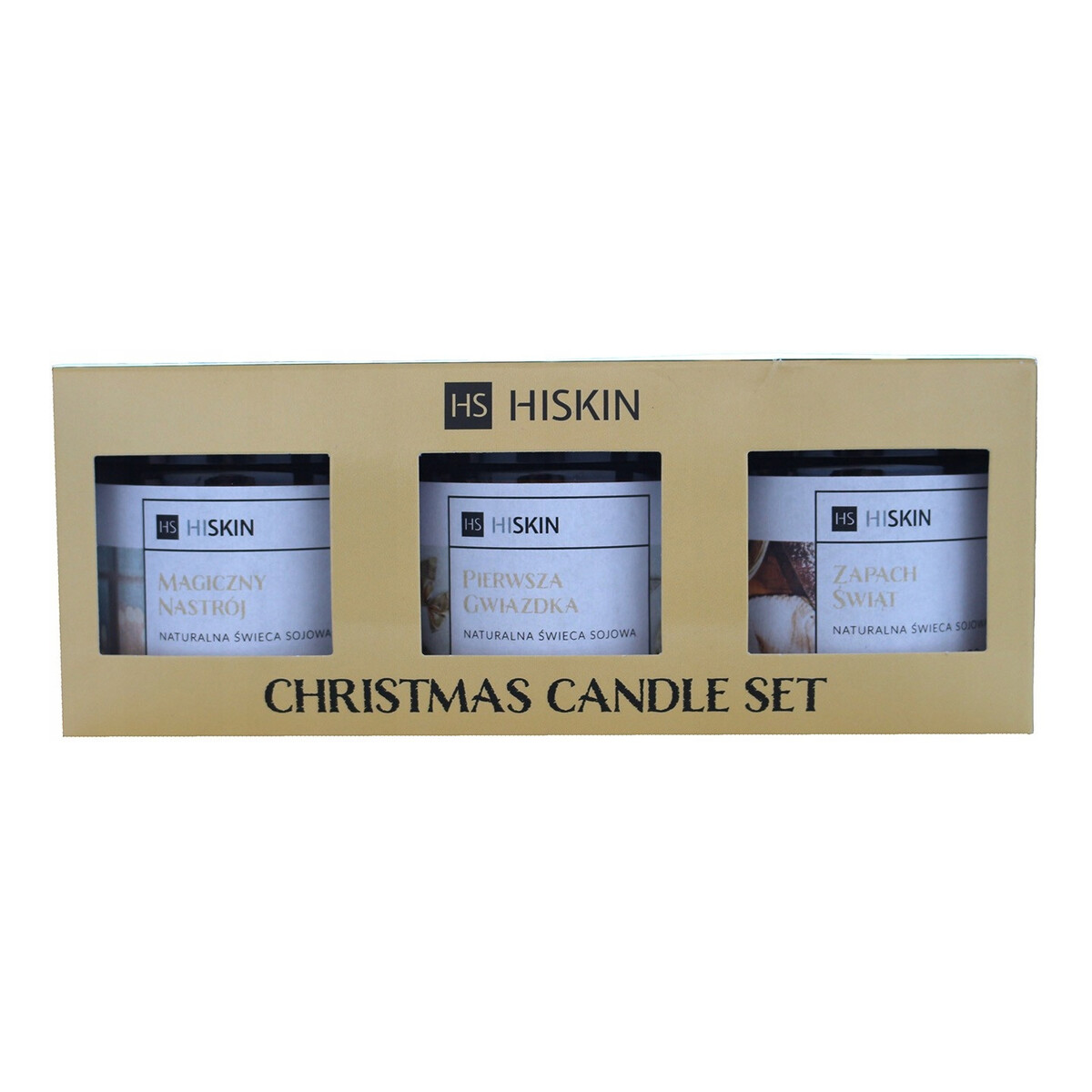 Hiskin Christmas Candle Zestaw świec sojowych 3x100ml
