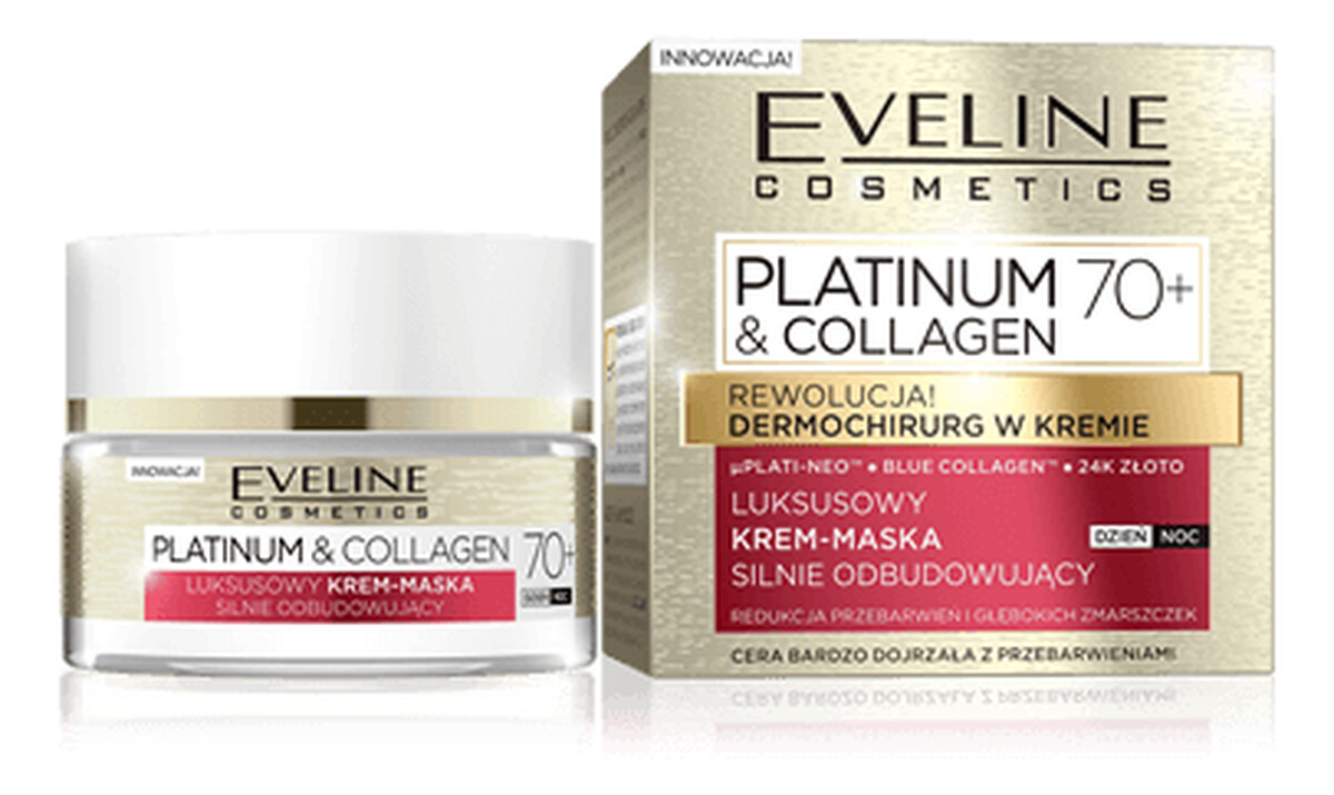Krem-maska silnie odbudowujący 70+ na dzień i noc redukcja przebarwień i zmarszczek