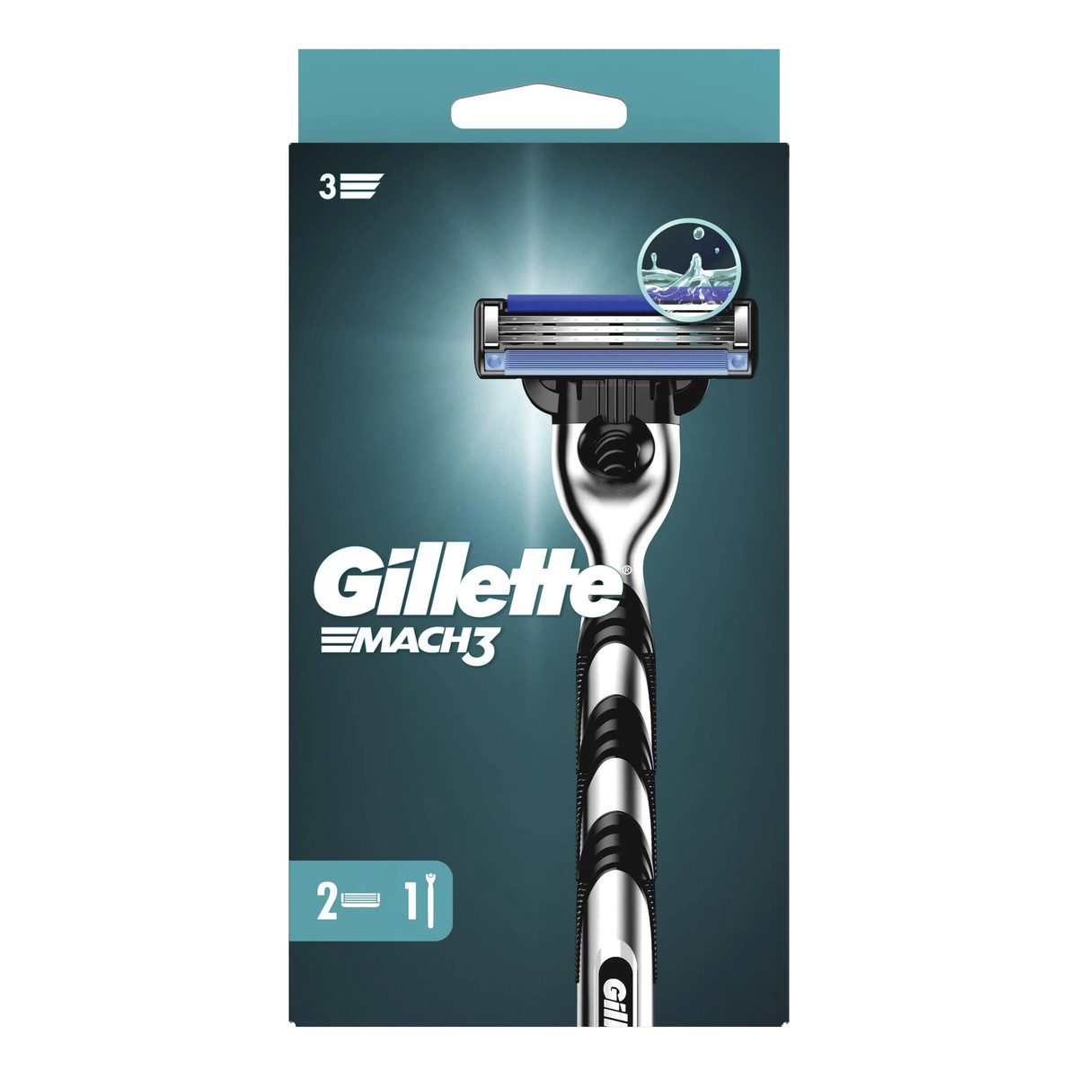 Gillette Mach3 Maszynka + 2 Wkłady